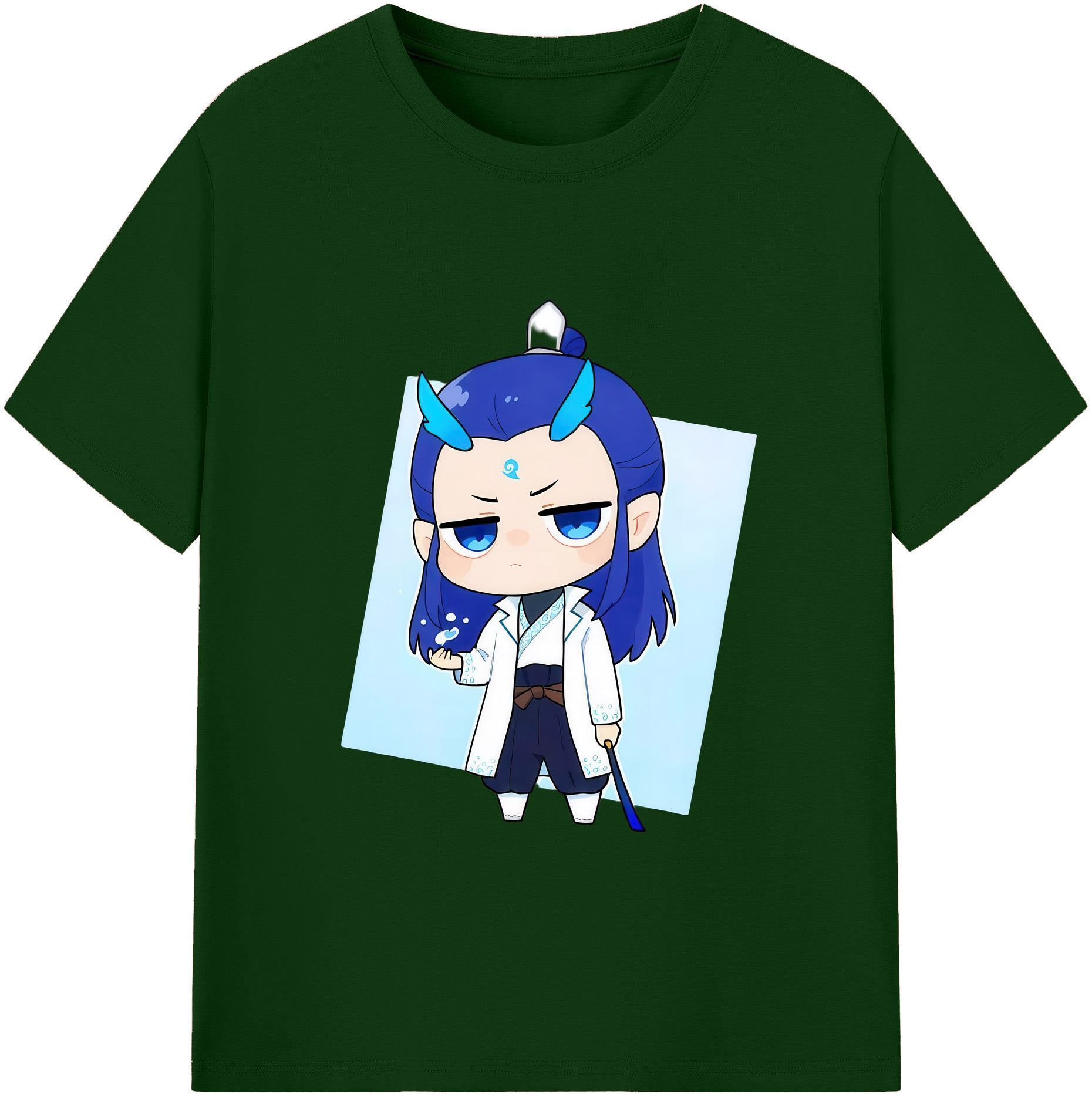 （画像用） Ne Zha 2 ナタ 魔童の大暴れ 綿100％半袖Tシャツ（フロントプリント）